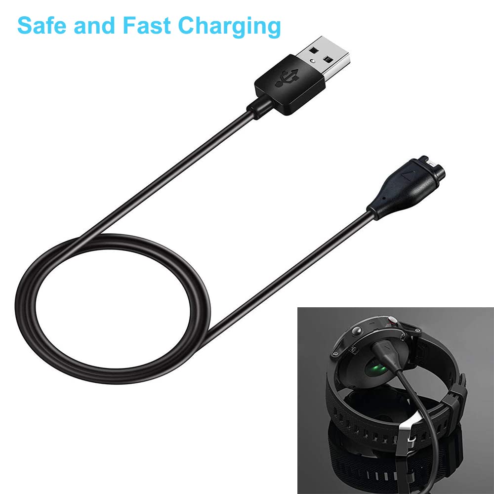 Cargador compatible con Garmin Fenix 5 6 7, cable de carga de repuesto para Fenix 5S 5X 6 6S 6X Plus Pro 7 7S 7X, Forerunner 945 45 45S 245 Music,