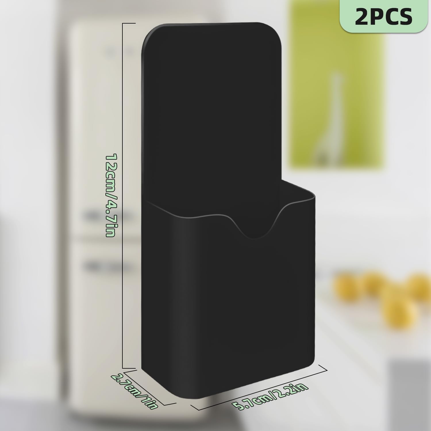 Qualsen Soporte magnético para bolígrafo para refrigerador, 2 unidades, soporte magnético de borrado en seco, soporte para lápices, organizador