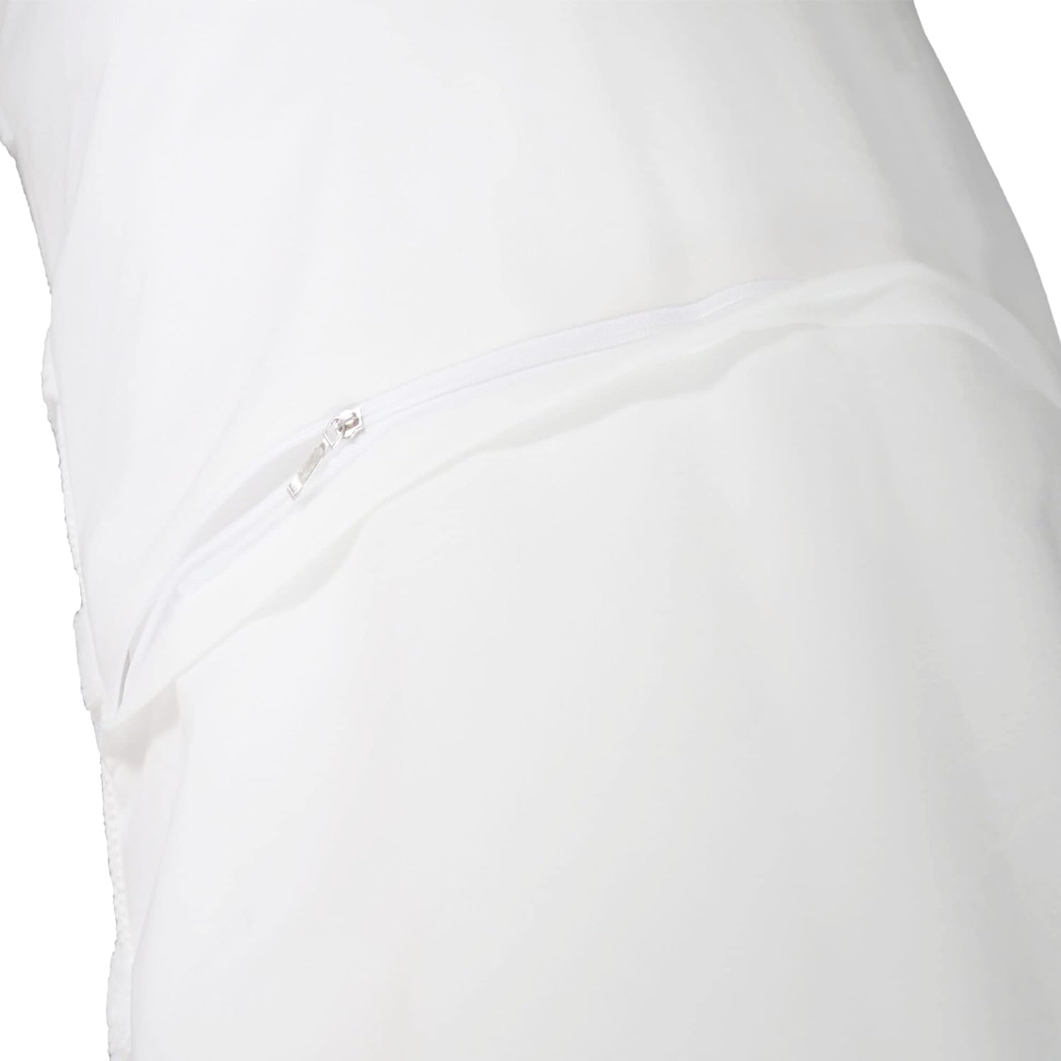 Body Pillowcase in Waffle Velvet Pattern, White Body Pillow Cover with Zipper 21 * 54 1 Piece, Suitable for Sofa, Bedroom Decoration,Without Pillow