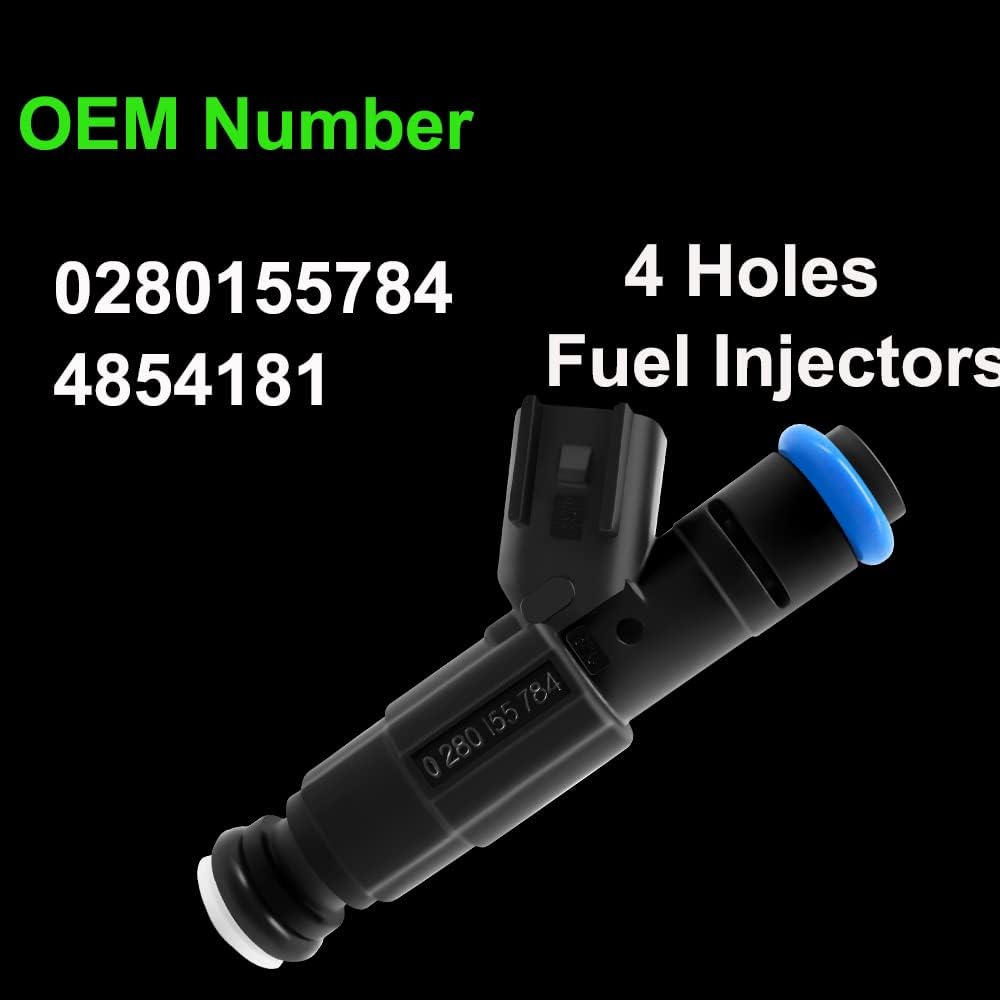 Inyectores de combustible para Jeep Cherokee 1999-2004 Grand Cherokee Wrangler 4.0L para Dodge Ram 1500 2500 3500 5.2L 4854181, 280155784, 4667938