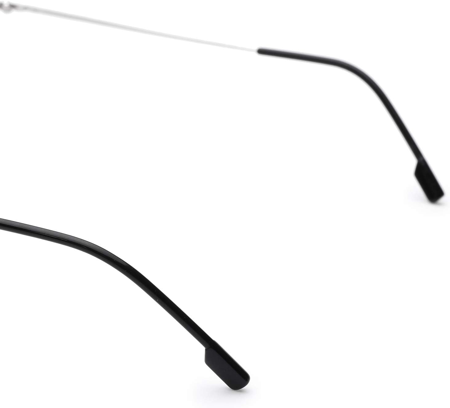 Gafas de lectura bifocales con marco redondo sin montura para hombres y mujeres, aleación de titanio, lentes ligeros para lectores, plateado