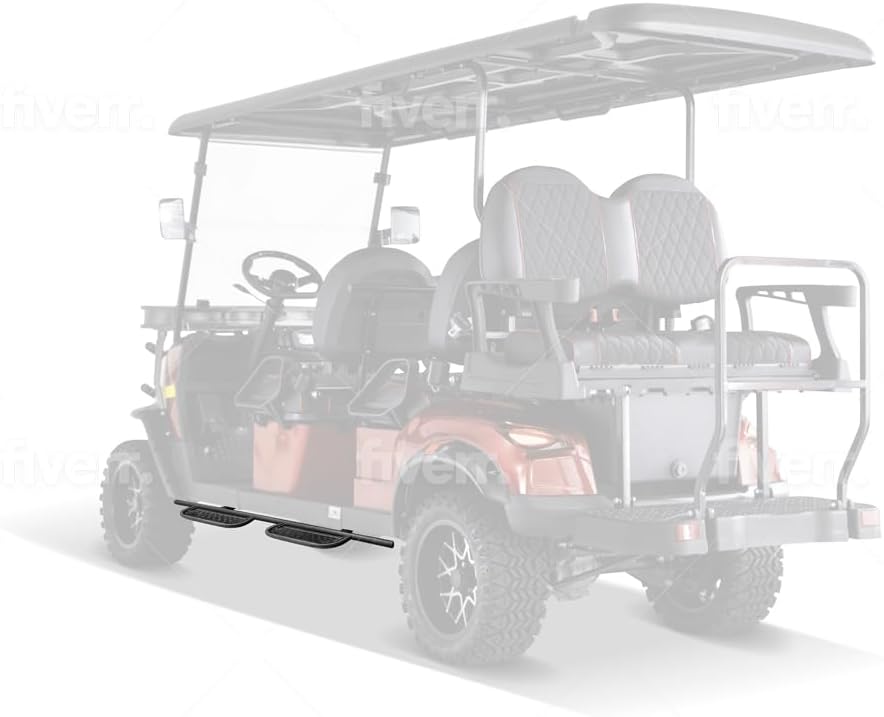 Kandi Juego de estribos para carrito de golf eléctrico para 6 personas, juego de estribos para carritos eléctricos Kandi Kruiser 6P, accesorios para