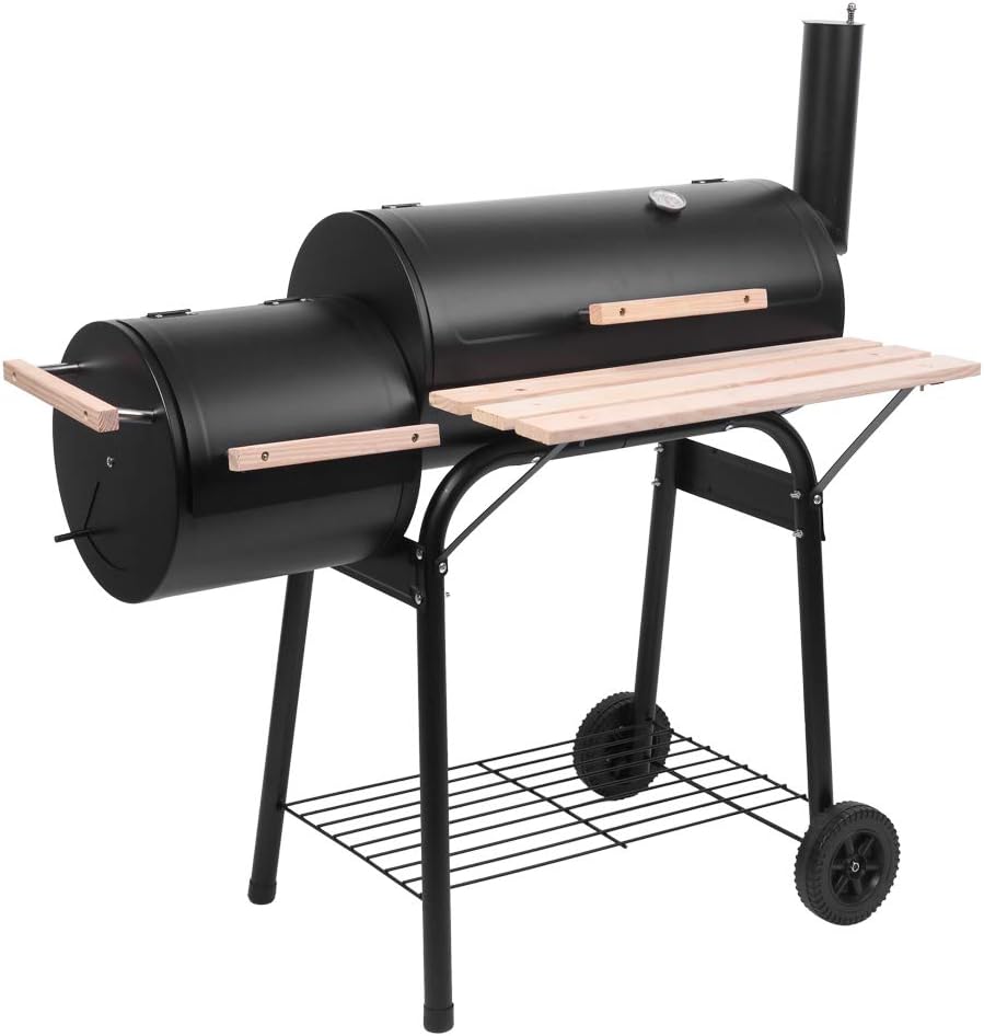 susici Parrillas de carbón para exteriores de 44 pulgadas, parrilla portátil para barbacoa con ruedas para patio, patio, campamento, picnic, barbacoa