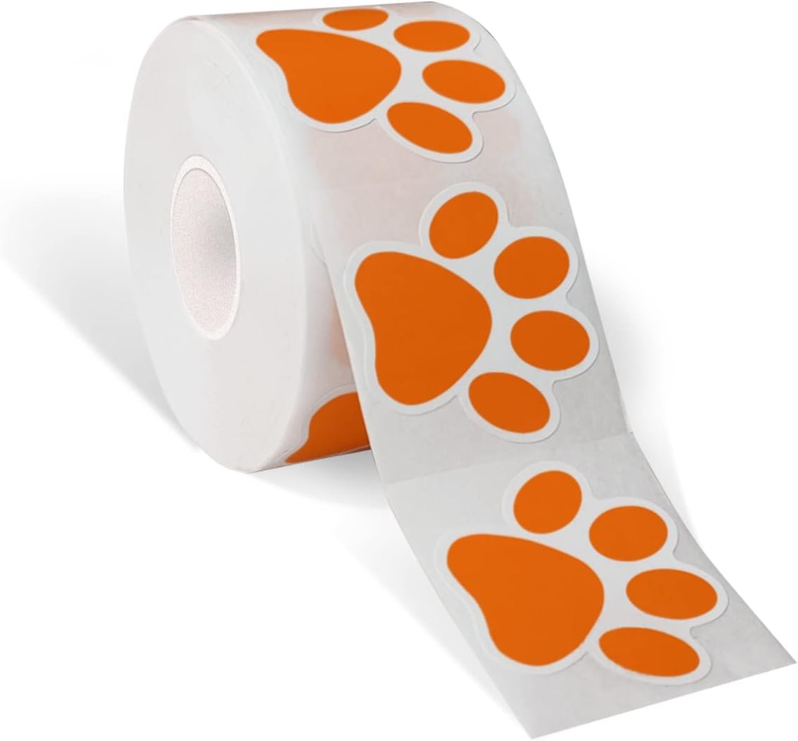 Calcomanías con estampado de patas, calcomanías de pata de perro de 1.5 pulgadas, 600 calcomanías de pata de cachorro, calcomanías de huellas de