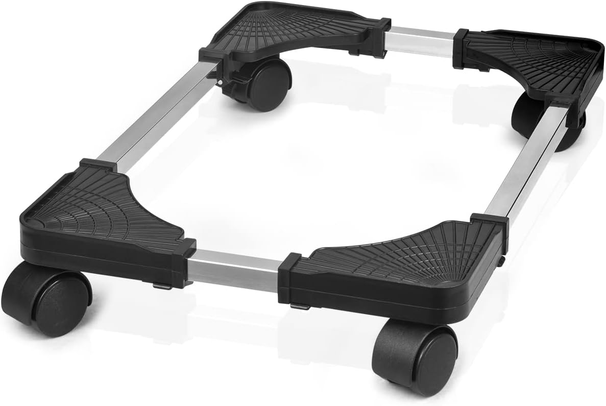 Soporte de torre de computadora, soporte ajustable para CPU móvil con ruedas giratorias, soporte de torre de PC premium para alfombra de suelo,