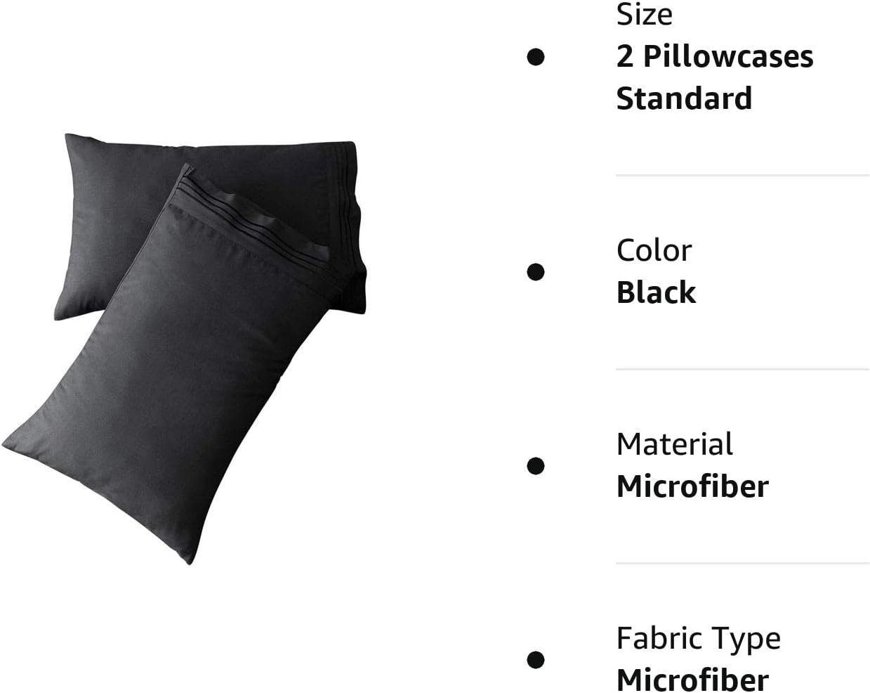 SONORO KATE – Juego de fundas de almohada de lujo, microfibra cepillada 1800, antiarrugas, resistentes a la decoloración, antimanchas,
