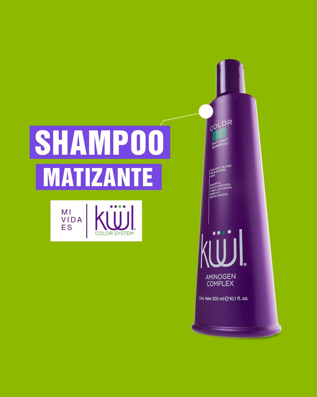 Kuul Matizant Shampoo 33.8 FL OZ cada uno (2 PACK) 2 (dos Matizador para cabello rubio)