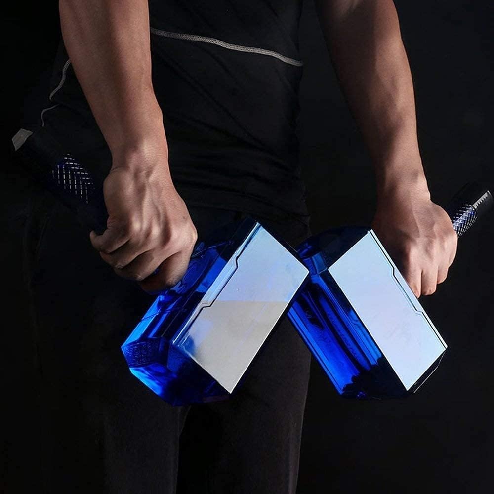 Botella de agua deportiva martillo para Thor en forma de botella de agua de gran capacidad, contenedor de agua potable para gimnasio, culturismo,