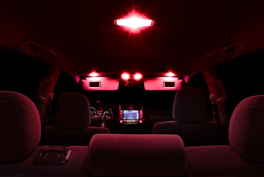 XtremeVision LED interior para Mitsubishi Evo Lancer 2007-2015 (8 piezas) kit de LED interior rojo + herramienta de instalación