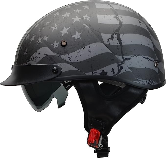 Casco Vega Helmets Warrior, medio casco para motocicleta