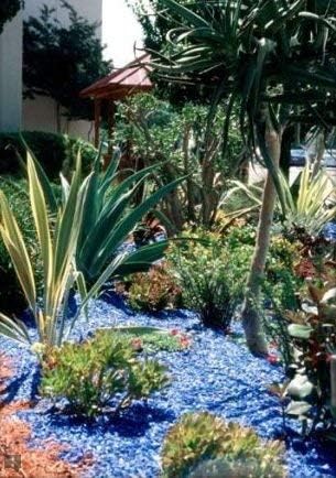 American Specialty Vidrio de paisaje azul  Vidrio de paisajismo  10 libras, grande