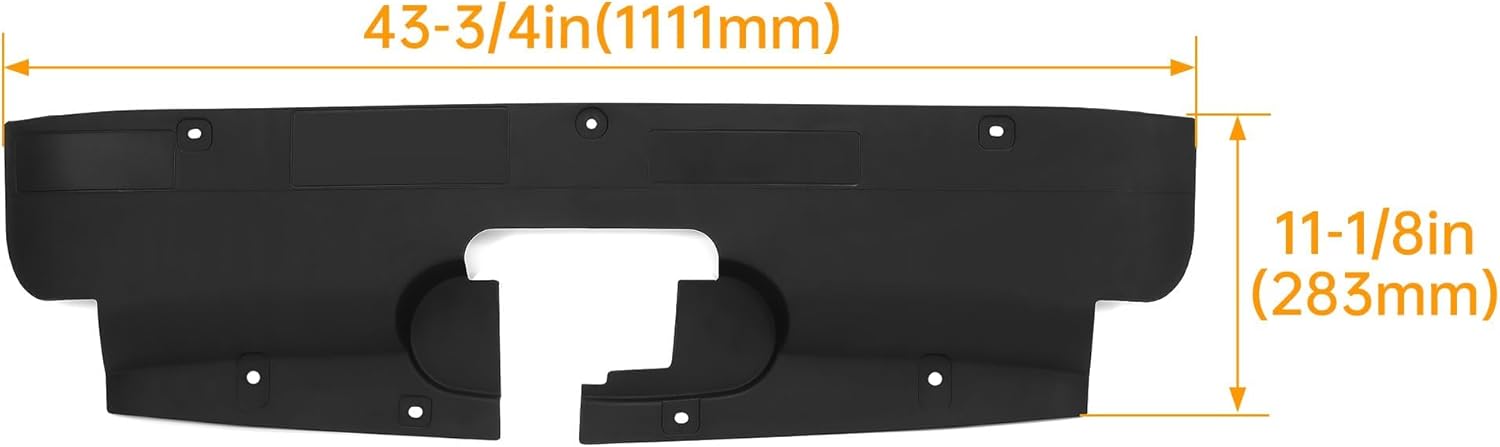 HECASA Cubierta de deflector de aire superior del radiador compatible con Chevy Chevrolet Silverado 2003-2007GMC Sierra 1500 2500HD 3500 repuesto
