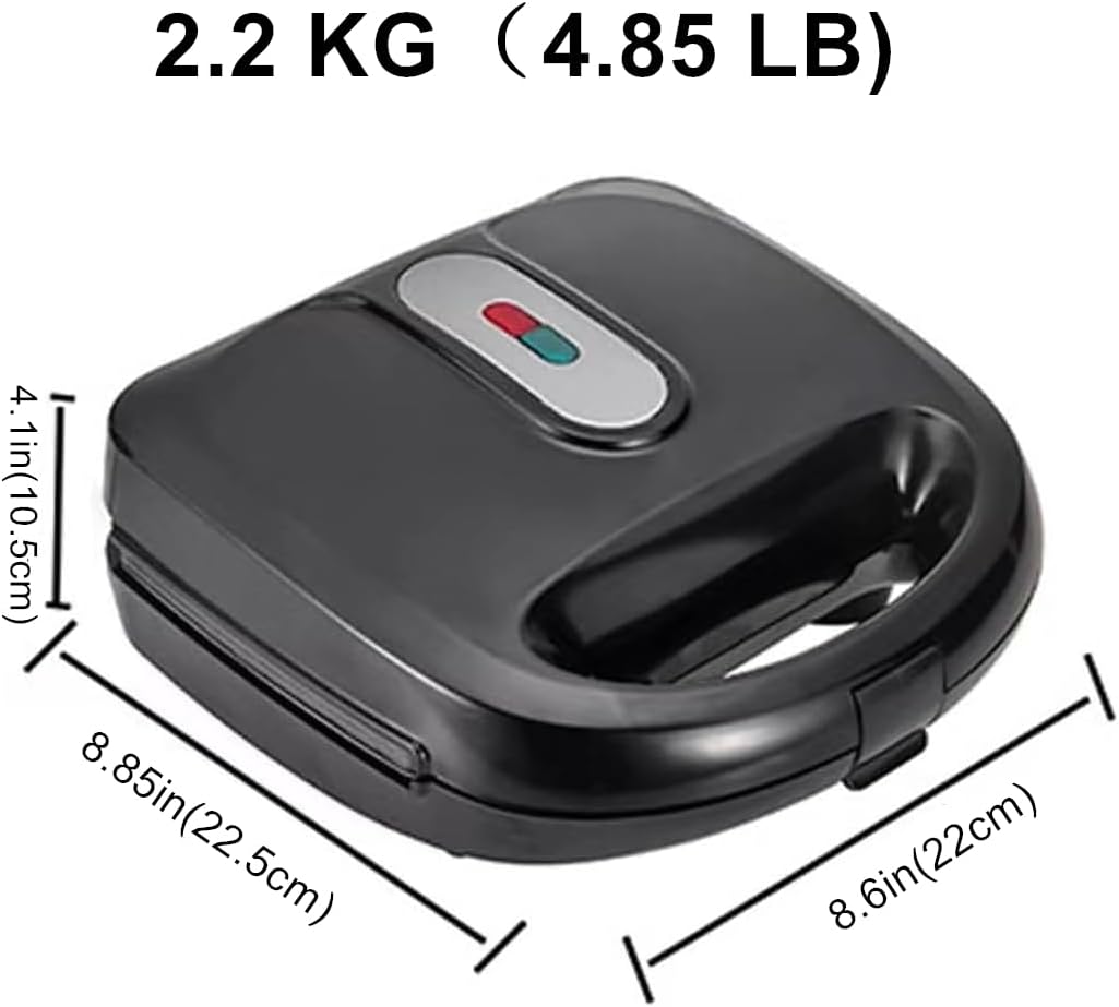 Máquina eléctrica de gofres tipo sándwich 3 en 1, tostadora de postre Panini con 3 platos antiadherentes extraíbles, juego de hierro intercambiable