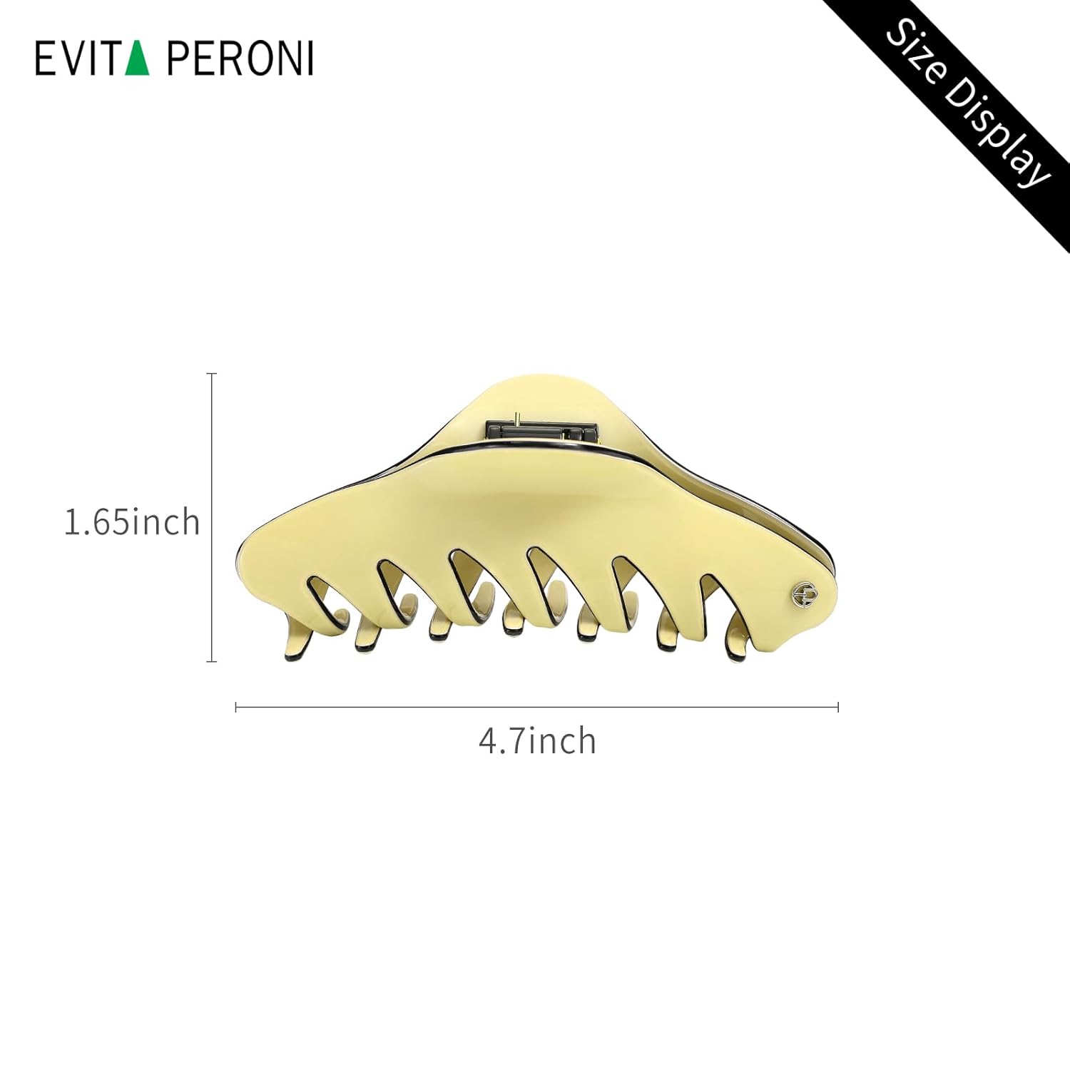 EVITA PERONI Pinzas grandes para el cabello para mujer, pinzas de pelo de 4.7 pulgadas para cabello fino y rizado, pinzas grandes, pinzas de