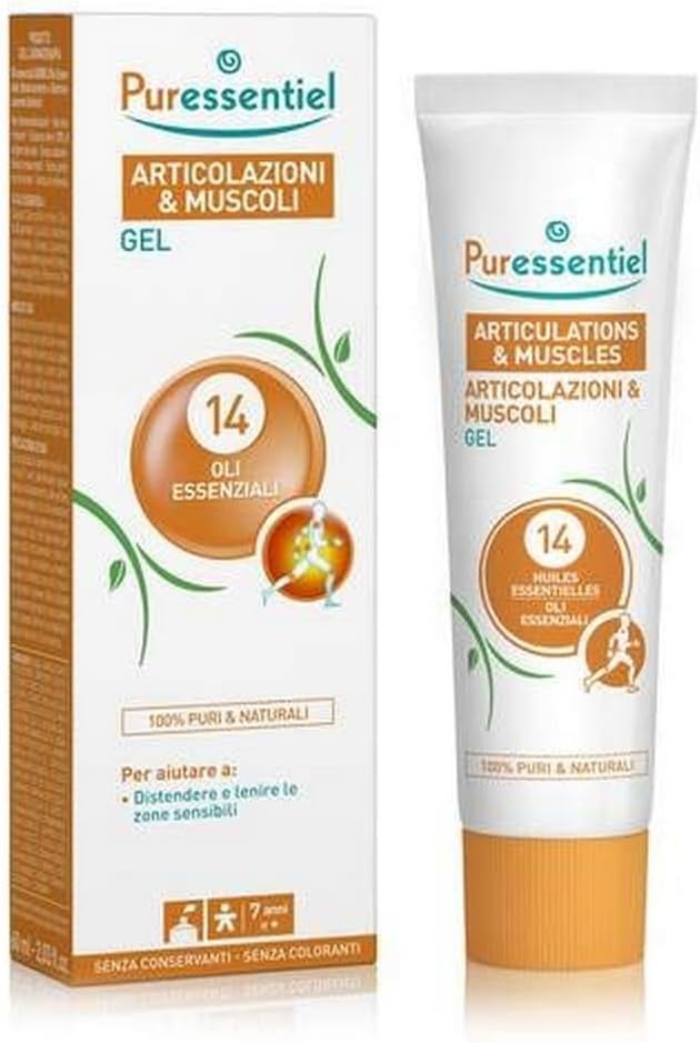 Gel de alivio articular y muscular de Puressentiel para hombres y mujeres, 2 onzas