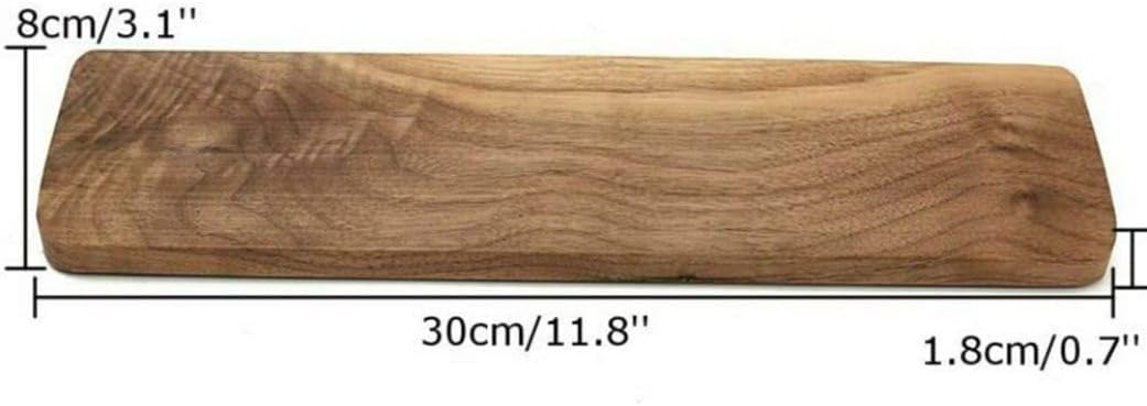 Base de teclado con reposamuñecas de madera, soporte ergonómico para escritorio de juegos, compatible con teclados estándar de 60 teclas y teclado