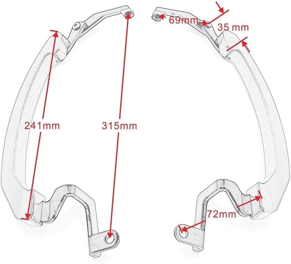 Motorcycle Passenger armrest Motorcycle CNC Rear Grab Bars Rear Seat Pillion Passenger Grab Rail Handle for Y&AMAHA MT07 FZ07 MT-07 MT 07 2014 2015