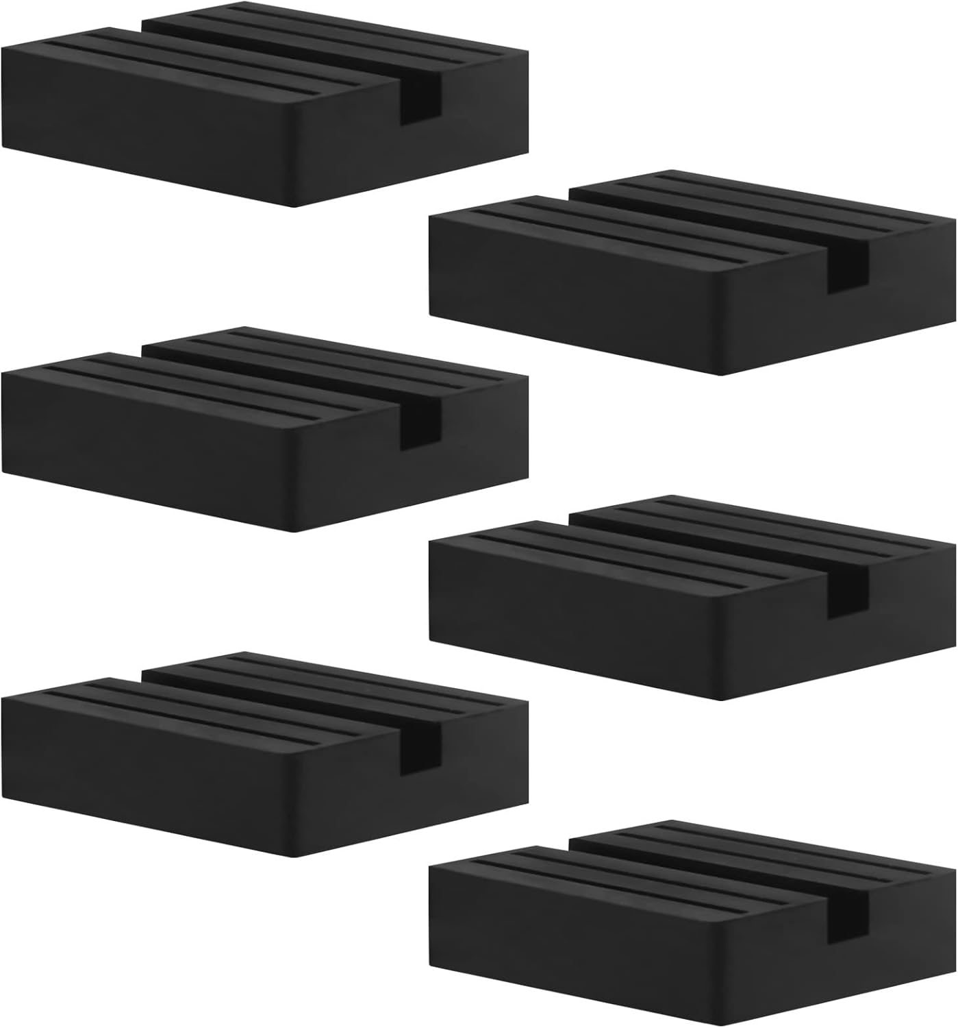 Almohadilla de goma para gato de piso, almohadilla de goma cuadrada, adaptador de almohadilla de gato con riel antideslizante negro, protector de