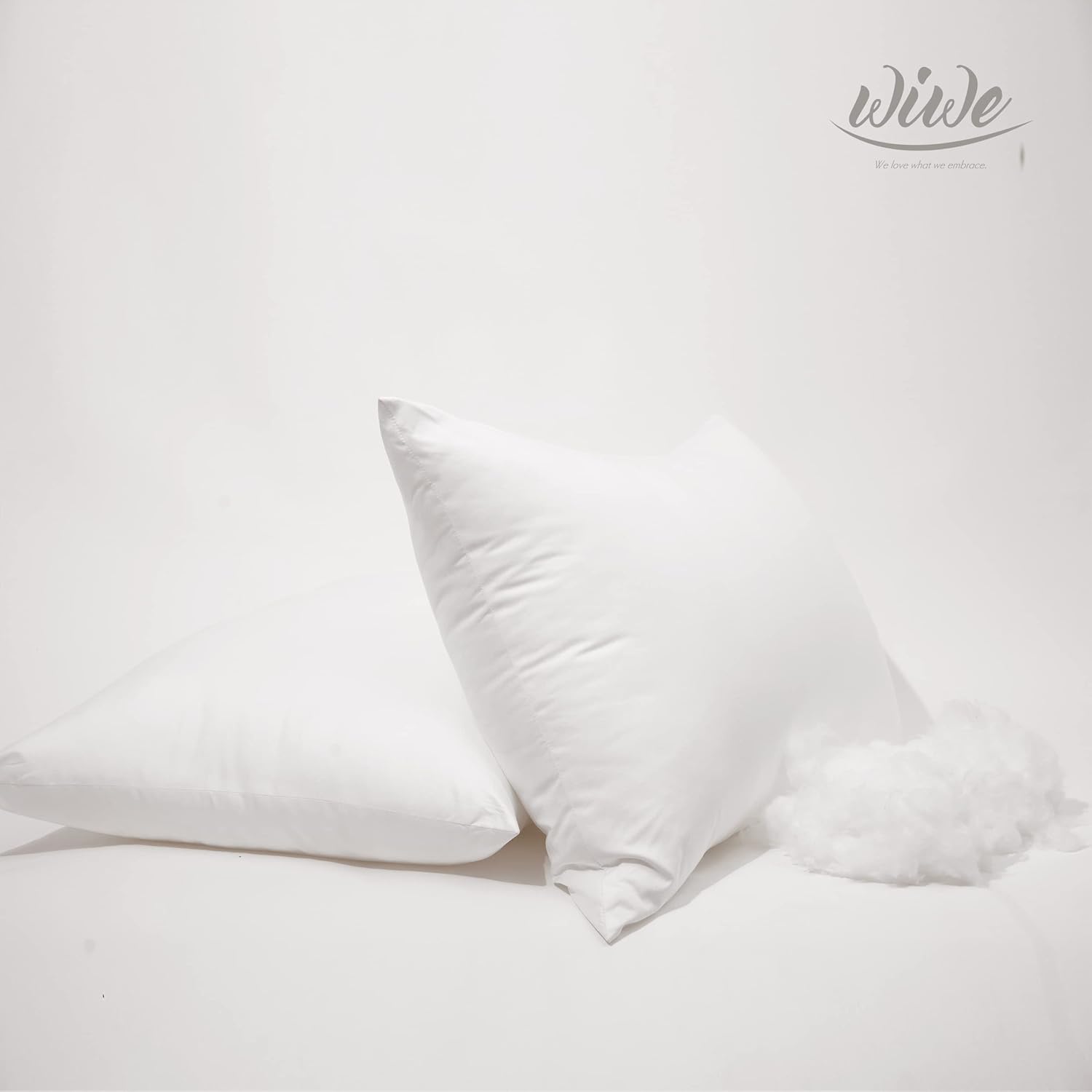 Almohadas de cama de lujo de tamaño estándar paquete de 2 almohadas alternativas de plumón súper suaves para dormir de espalda, de lado y boca abajo