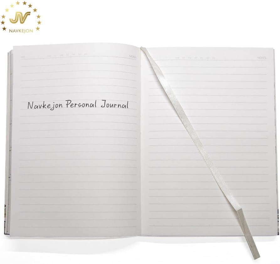 Diario personal para mujeres y hombres, cuaderno con borde impreso bohemio, de tapa dura, con rayas, de papel grueso, para artista, plano de 0.315