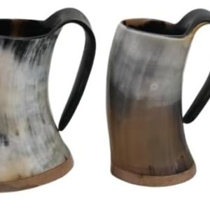 Taza pequeña de cuerno vikingo para beber, aguamiel y cerveza, Stein Ancient Ale Shot Glass Bar & KItchen Decor Set de 4 hechos a mano Taza pequeña de cuerno vikingo para beber, aguamiel y cerveza, Stein Ancient Ale Shot Glass Bar & KItchen Decor Set de 4 hechos a mano