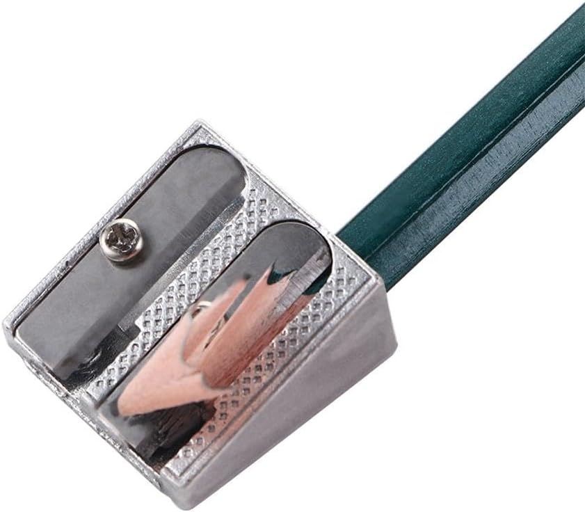 15 sacapuntas, sacapuntas de metal de mano con agujeros dobles, mini afilador de lápices para niños, lápices afiladores para escuelas, oficinas y