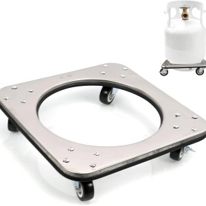 KOBSAINF Base de cilindro de propano movible 304,Soporte de tanque de propano con rueda de freno, estante fijo de cilindro de gas de 5-30 ib para KOBSAINF Base de cilindro de propano movible 304,Soporte de tanque de propano con rueda de freno, estante fijo de cilindro de gas de 5-30 ib para