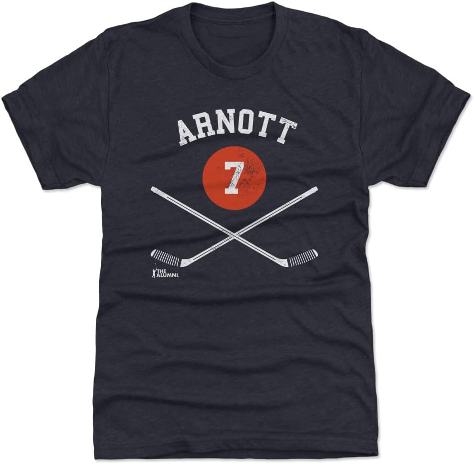 Jason Arnott Men’s T-Shirt – Jason Arnott Edmonton 7 Sticks