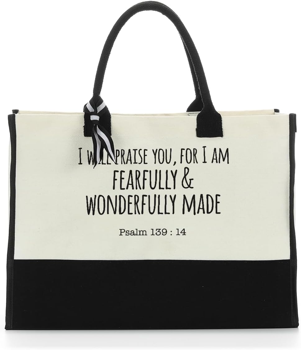 Bolsa de mano inspiradora para decoración cristiana, bolsa de Biblia, regalos religiosos espirituales para su hermana, mamá, amigos, esposa, tía,