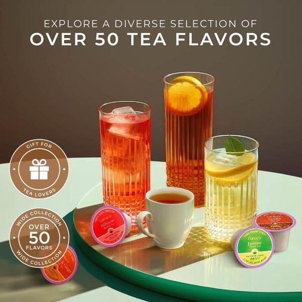 Gya Tea Co Tazas K de té de hierbas de manzanilla y lavanda para Keurig, té sin cafeína, tazas K para Keurig, comienza el día con cápsulas de té