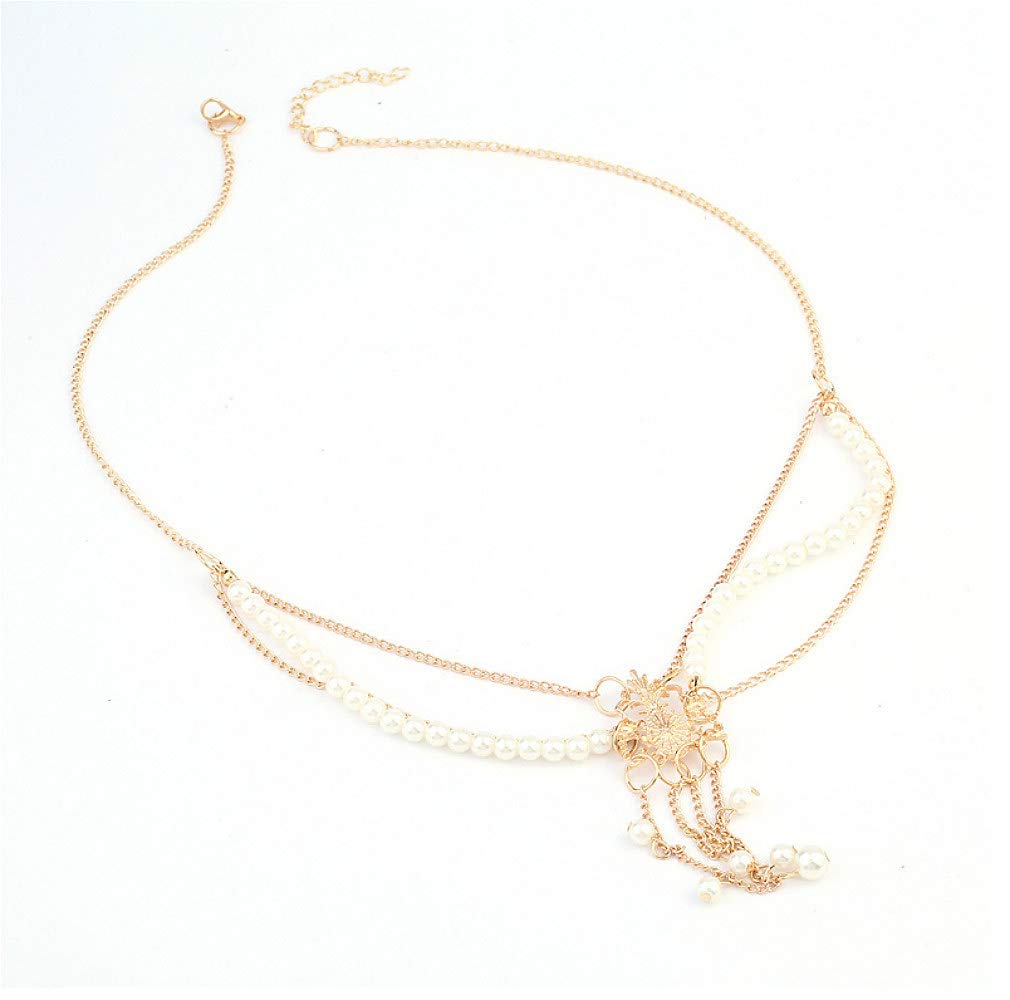 Cathercing Colgante de perlas de Halloween para mujer, cadena de cabeza de Halloween para la frente, diadema bohemia, diadema para graduación, boda,