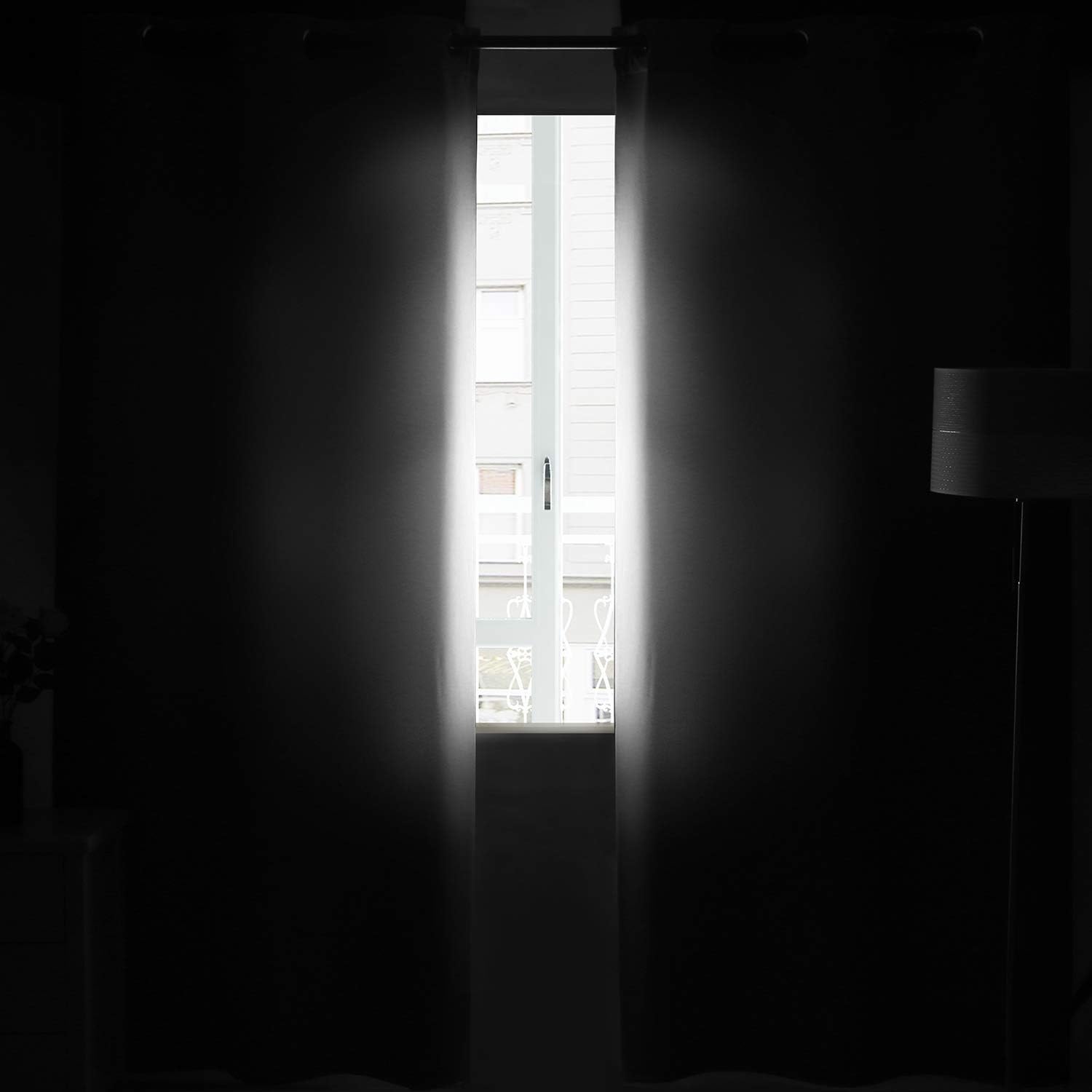 DWCN Cortinas opacas para dormitorio, oscurecimiento, aislamiento térmico, cortinas gruesas que bloquean la luz, juego de 2