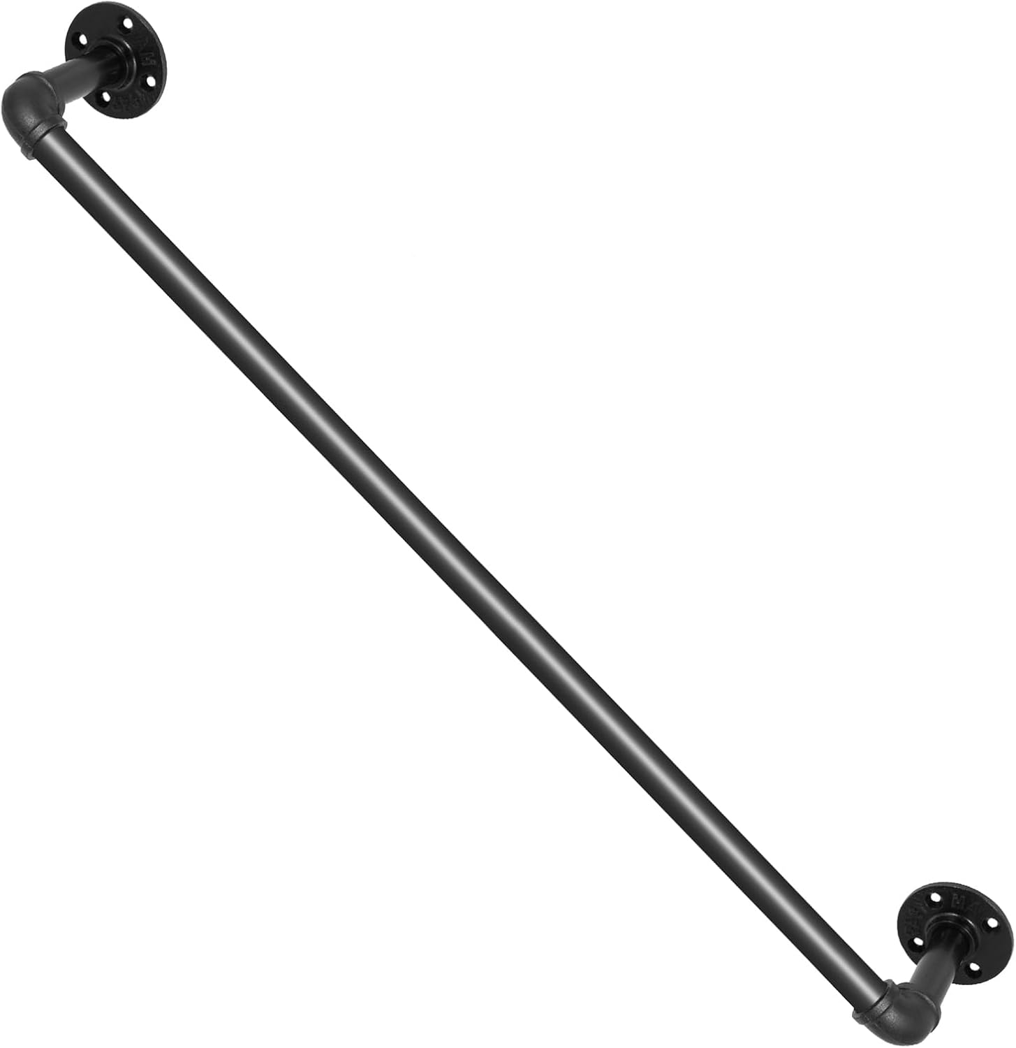 VEVOR Pasamanos de escalera de tubo, pasamanos de escalera de 2 pies, barandilla de tubo de acero al carbono con capacidad de carga de 440 libras,