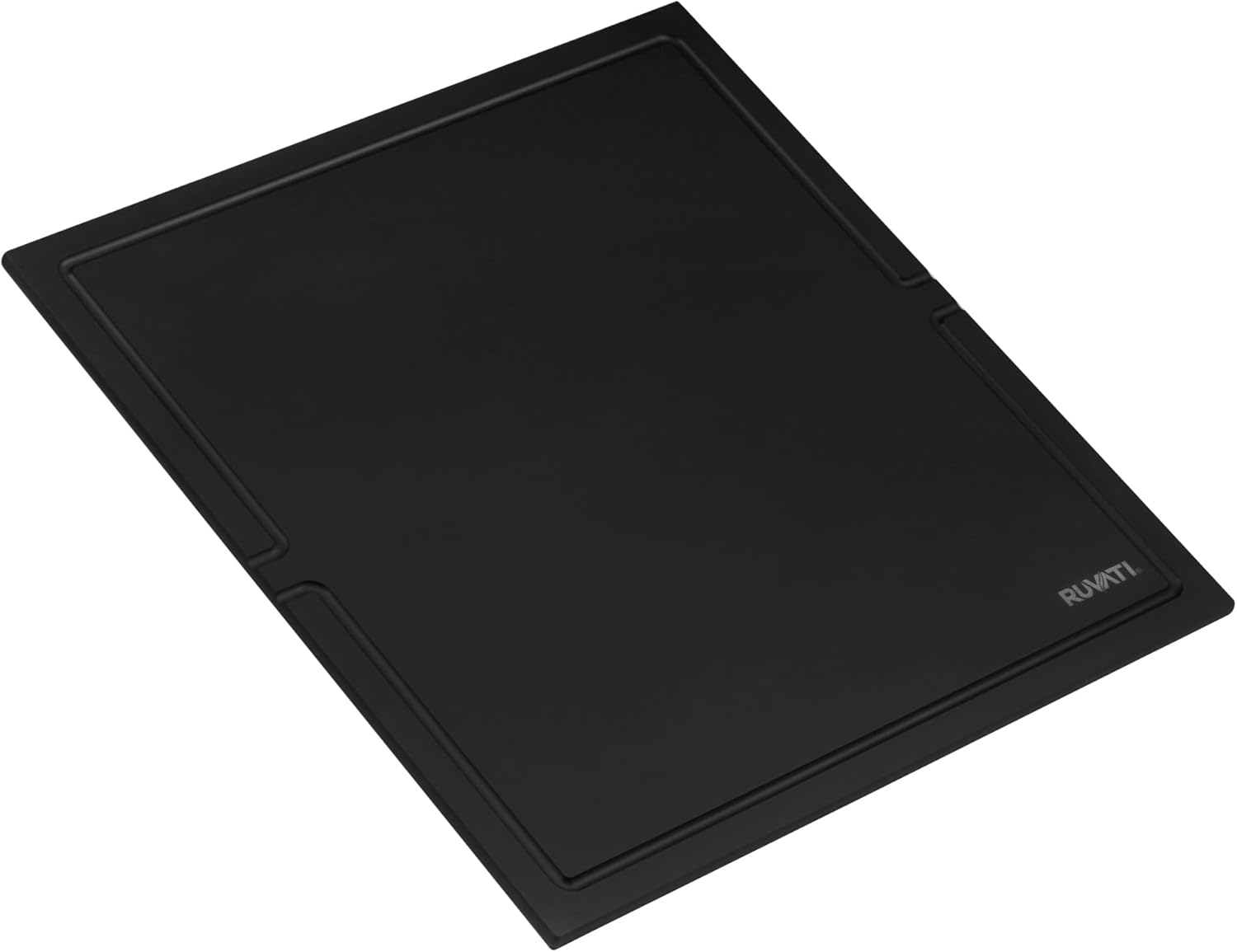 Ruvati RVA1233BWC Tabla de cortar de doble nivel compuesta negra de 17 x 16 pulgadas para fregaderos de estación de trabajo Ruvati