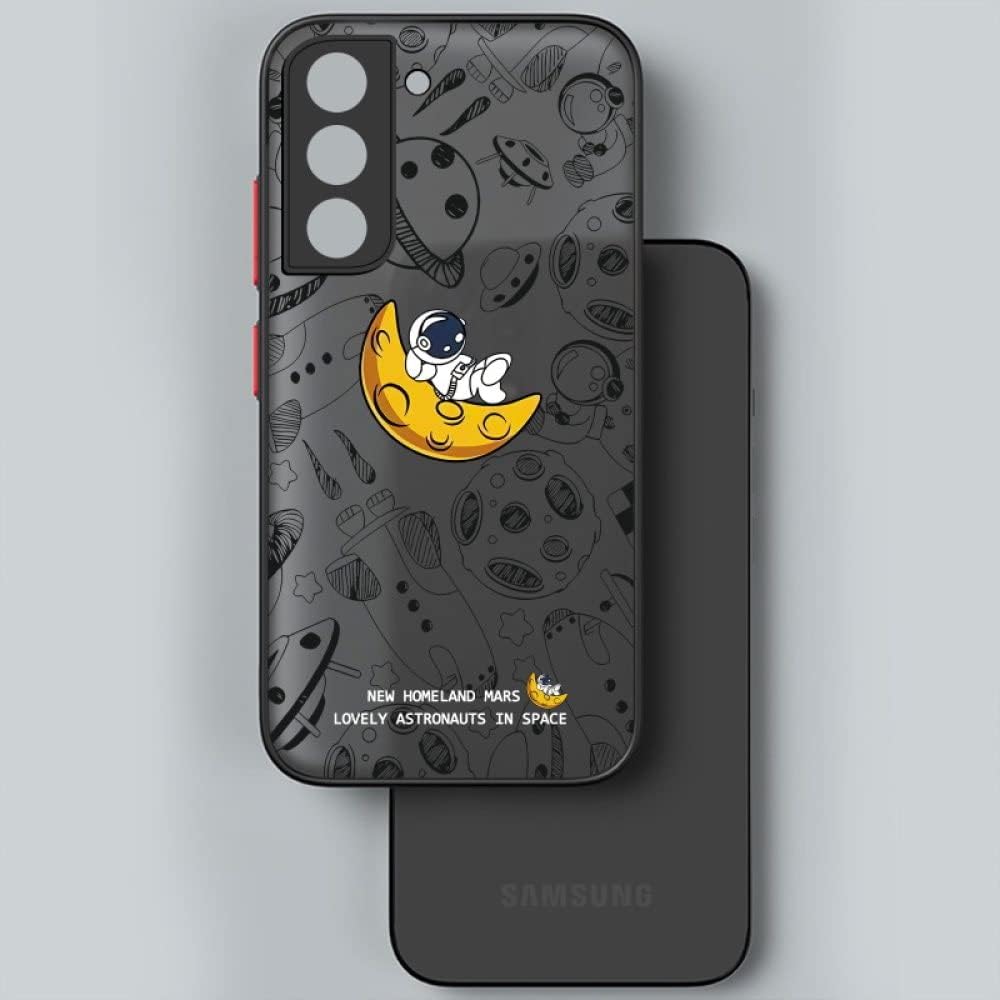 Space Astronaut – Funda mate para Samsung Galaxy S22 S21 Ultra S20 S21 FE Plus A54 S23 A14 A34 A72 A71 A51 A52 A53 5G (cubierta rígida, color negro)