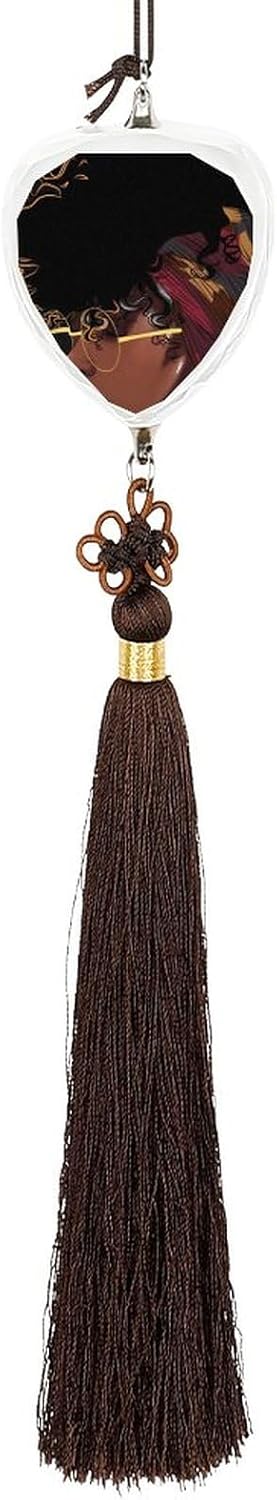 Black Girl Magic Afro Glasses Car Decorations Crystal Car Hanging Ornament Rear View Mirror Hanging Accessories Love