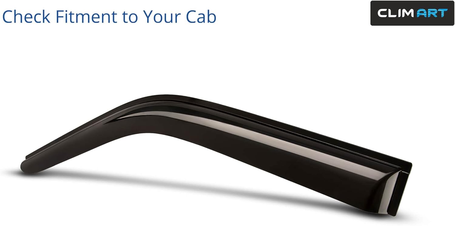 CLIM ART Protectores de lluvia increíblemente duraderos para 150 SuperCab 2004-2014, deflectores de ventana con cinta, deflector de ventilación,