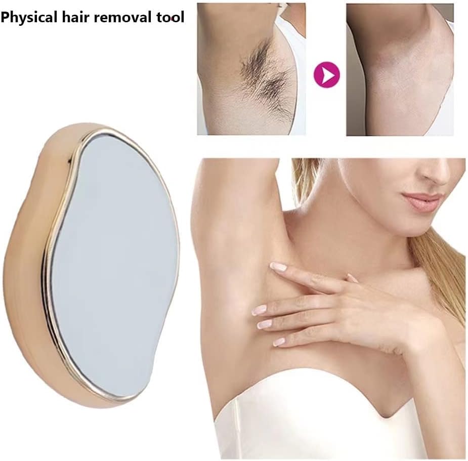 Crystal Hair Eraser, Crystal Hair Remover for Women and Men, Painless Exfoliation Magic Crystal Hair Remover Crystal Smooth Hair Remover for Legs,
