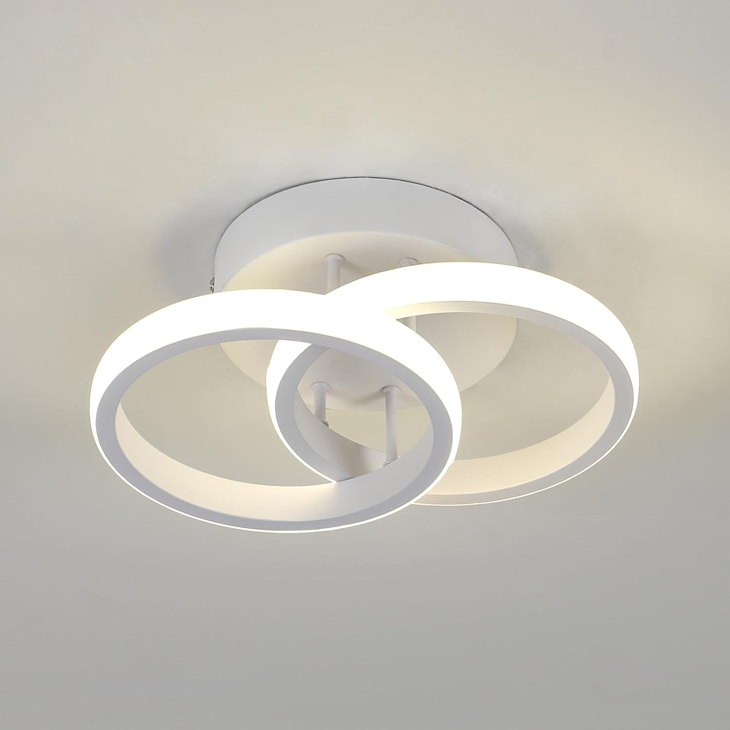 DELIPOP Lámpara de techo LED, luz neutra redonda de 4500 K, moderna lámpara de techo LED de acrílico cerca de luces de techo para pasillo, escalera,