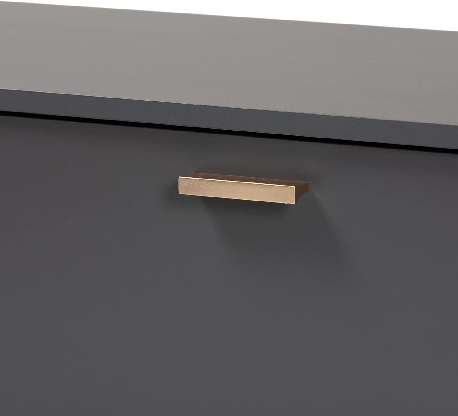 Baxton Studio Kelson – Soporte para TV, color gris oscurodorado