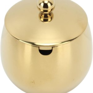 Pssopp Azucarero con tapa, tarro de especias de acero inoxidable, recipiente pequeƱo para condimentos para el hogar y la cocina (dorado) Pssopp Azucarero con tapa, tarro de especias de acero inoxidable, recipiente pequeƱo para condimentos para el hogar y la cocina (dorado)