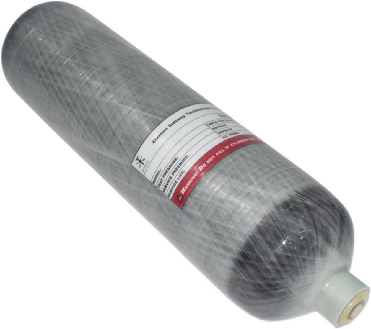 TUXING Tanque de aire de fibra de carbono 4500psi 6.8L, regulador de aire comprimido ajustable para cilindro de tanque de paintball Pcp con válvula