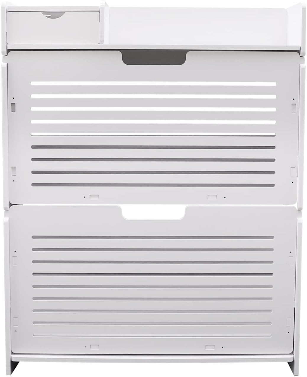 Zapatero inclinable para zapatos, organizador de almacenamiento de zapatos para entrada, pasillo (blanco, 2 capas de 25.98 x 6.69 x 31.88 pulgadas)