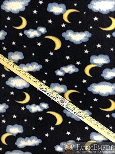 Tela de forro polar con estampado Nightsky Navy  58 pulgadas de anchoVendido por The Yard FE-N-193