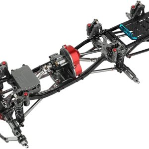 Juego de marcos de chasis de 17.717 in de distancia entre ejes de 6 x 6 con transmisión frontal, medio trasero, eje completo para 110 RC Crawler Car Juego de marcos de chasis de 17.717 in de distancia entre ejes de 6 x 6 con transmisión frontal, medio trasero, eje completo para 110 RC Crawler Car