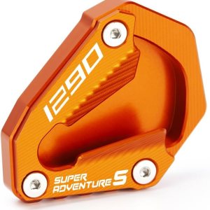 Placa de extensión para soporte lateral de motocicleta compatible con KTM 1290 Super Adventure S 2021 2022 2023  Soporte de almohadilla de pie 1290 Placa de extensión para soporte lateral de motocicleta compatible con KTM 1290 Super Adventure S 2021 2022 2023  Soporte de almohadilla de pie 1290