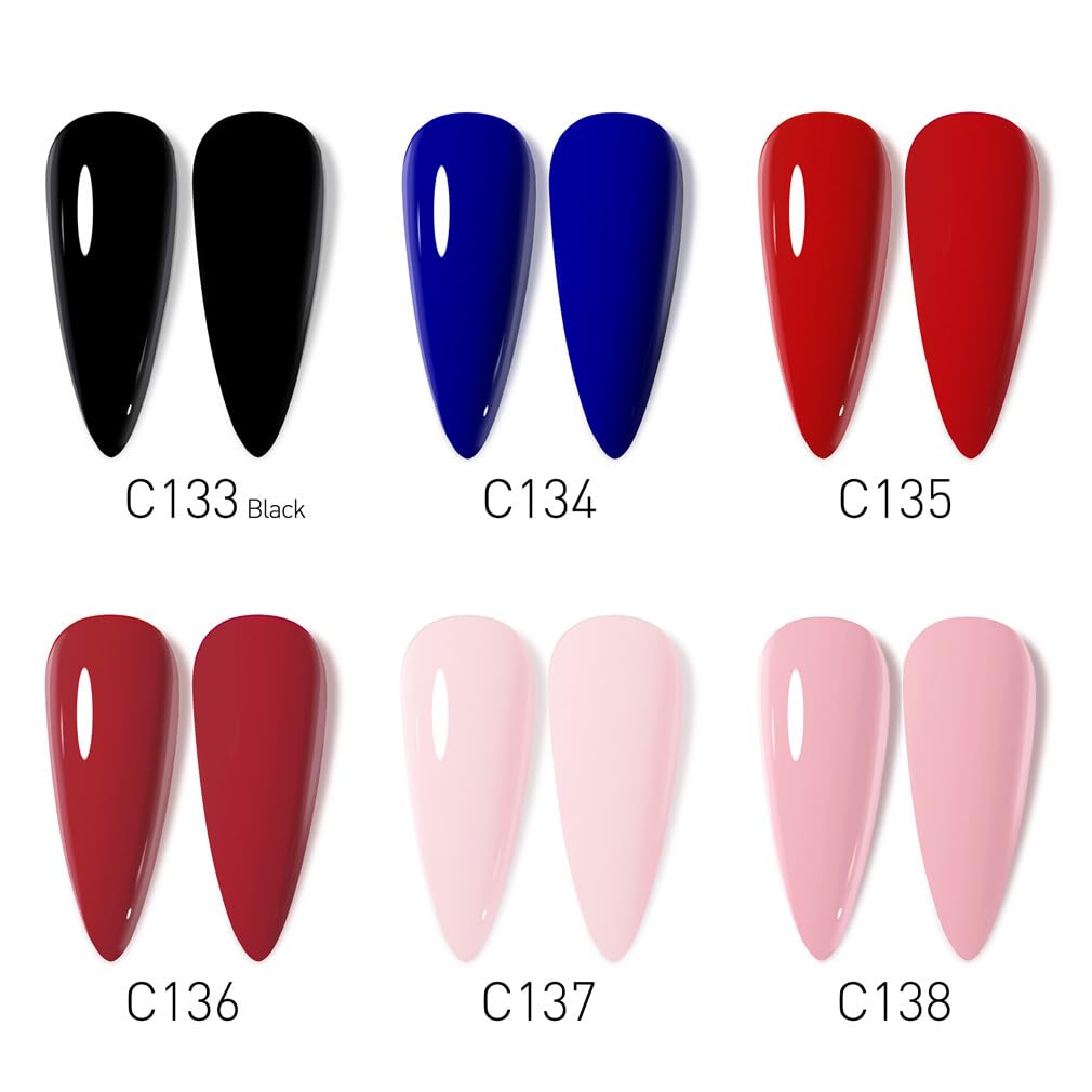CANNI Esmalte de uñas de gel rosa, 1 unidad de 0.6 fl oz (0.5 fl oz), esmalte de gel de color rosa gelatina, juego de esmalte de uñas en gel