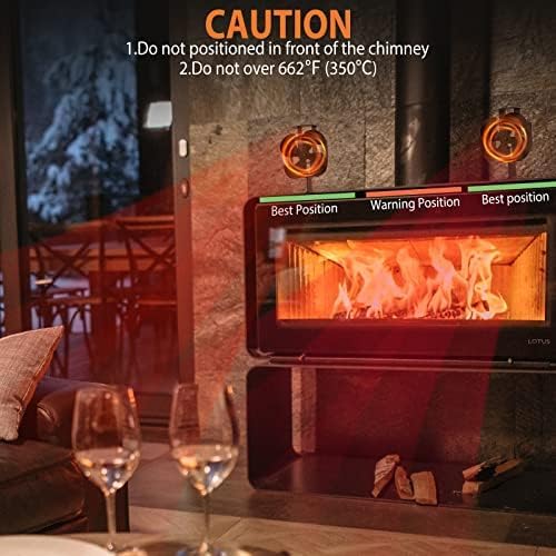 ZHENGXOO Ventilador de estufa de leña alimentado por calor, ventilador de chimenea no eléctrico, ecológico y ahorra energía, para quemador de leña