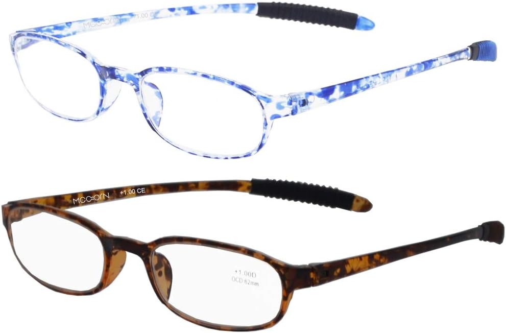 Lentes de lectura ligeros, lectores flexibles (plástico memoria), lectura irrompible para hombres y mujeres