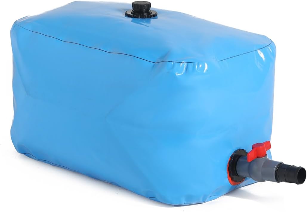 Vejiga de tanque de agua, contenedores de almacenamiento de vejiga de agua portátiles plegables de gran capacidad con espitas y kit de